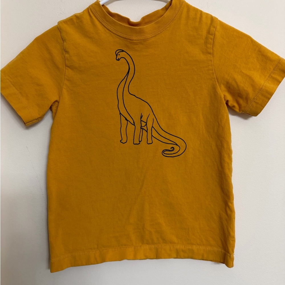 Hanna Andersson Kids Dinosaur Graphic T-Shirt - Mustard